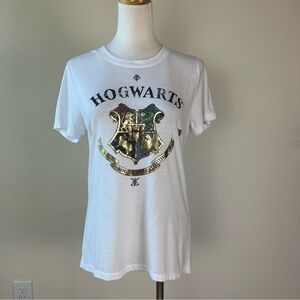 HARRY POTTER Hogwarts T-Shirt White Size MEDIUM